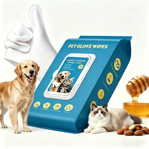Disposable Pet Grooming Bath Wipes for Dogs Cats