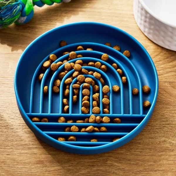 Rainbow Silicone Slow Feeder Pet Bowl