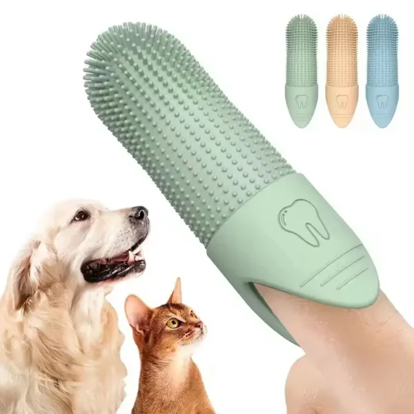 360° Silicone Finger Toothbrush for Pets